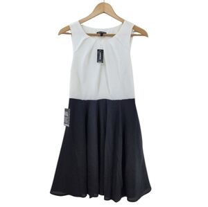 👗NWT Express Colorblock Fit And Flare Dress Women's Size 4